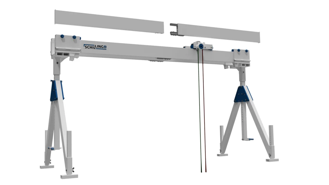 SCHILLING - Alu-Portalkran stationär, klein, Doppelträger – 7